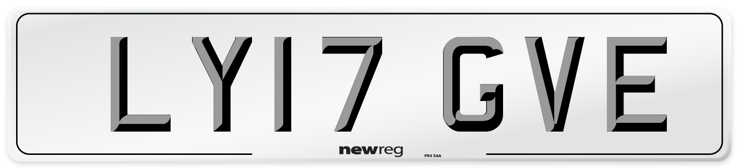 LY17 GVE Number Plate from New Reg